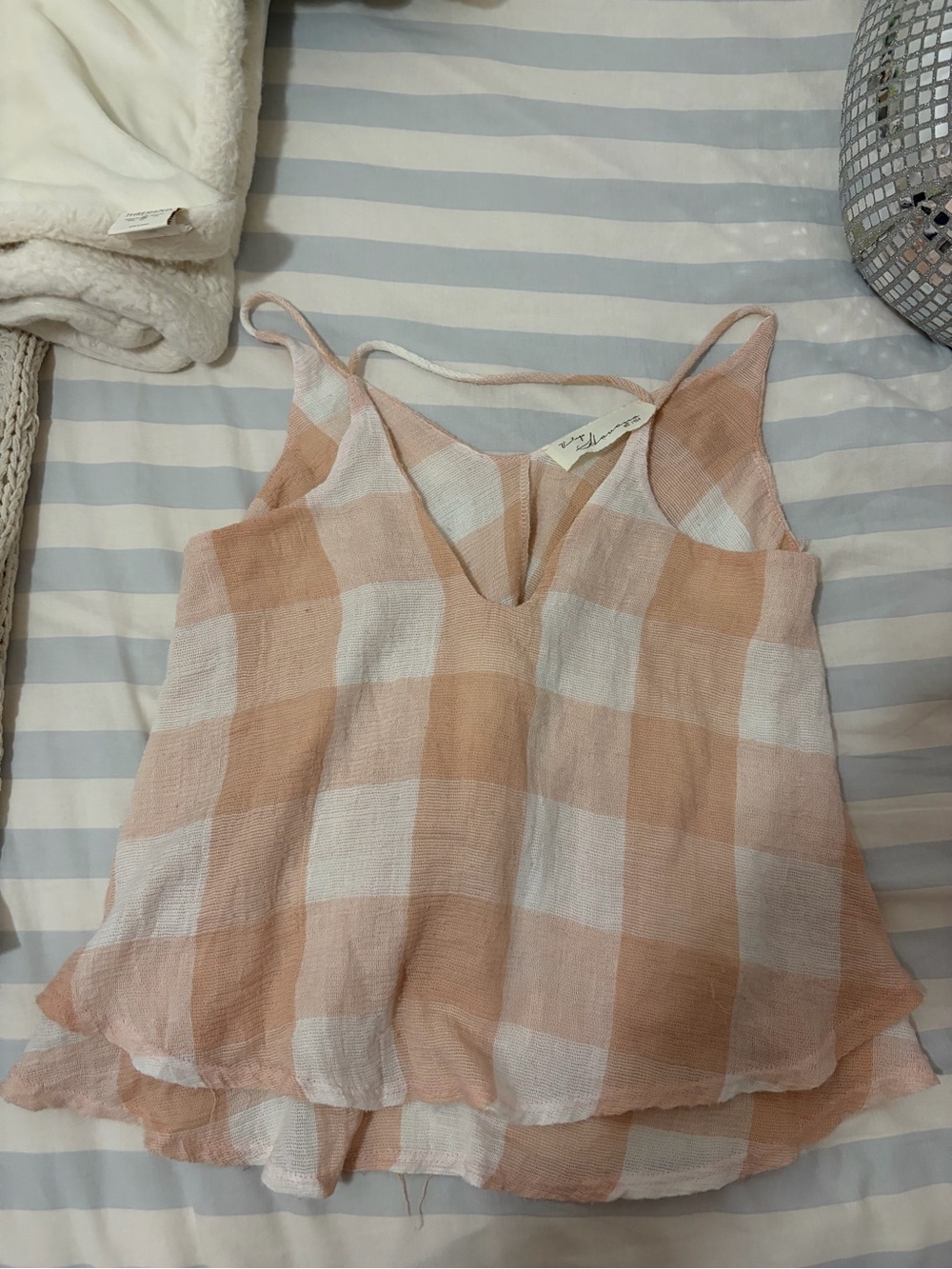 Vintage Havana Pink & White Gingham Camisole